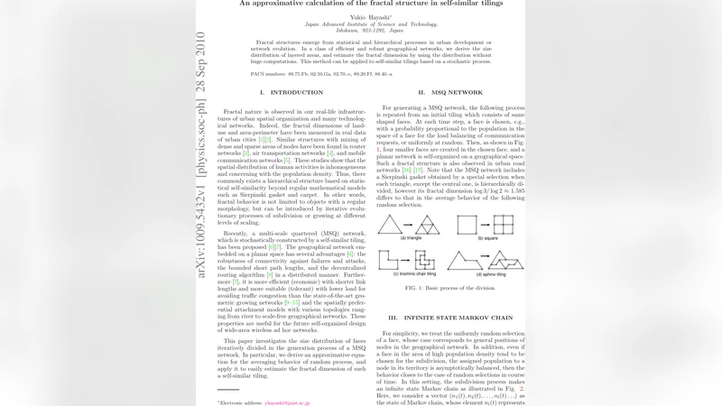 An approximative calculation of the fractal structure in self-similar   tilings