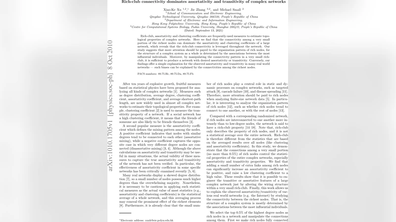 Rich-club connectivity dominates assortativity and transitivity of   complex networks