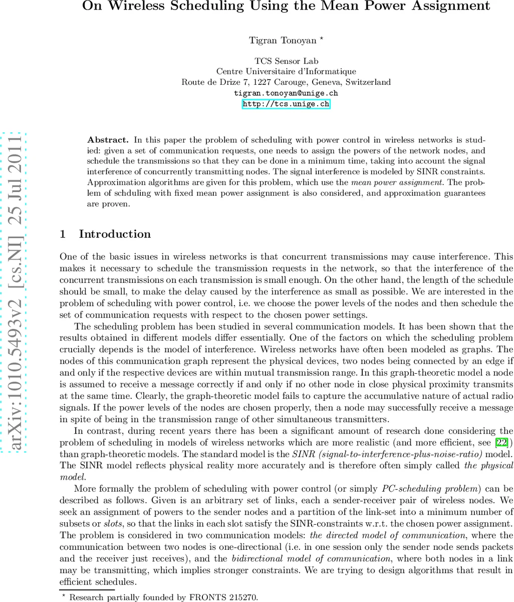 On Wireless Scheduling Using the Mean Power Assignment
