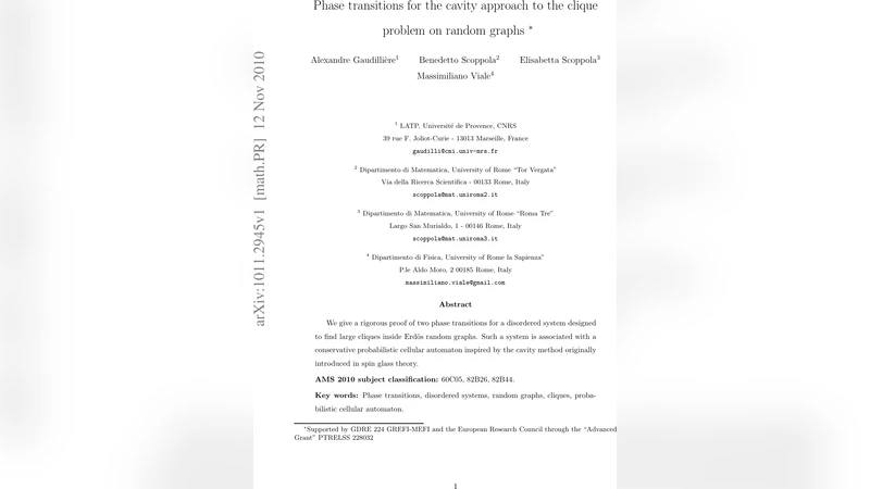 Phase transitions for the cavity approach to the clique problem on   random graphs