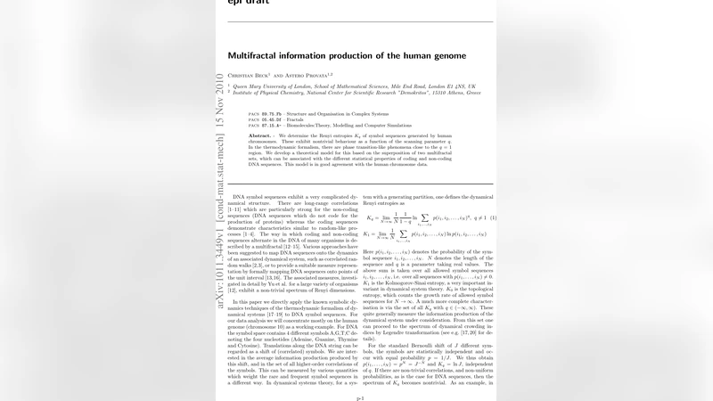 Multifractal information production of the human genome