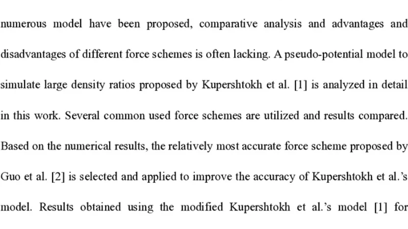 Force Method in a Pseudo-potential Lattice Boltzmann Model