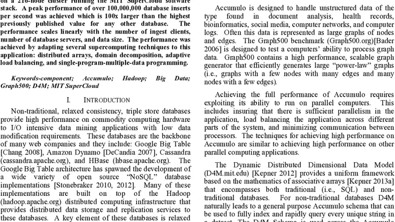 Achieving 100,000,000 database inserts per second using Accumulo and D4M