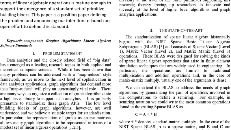 Standards for Graph Algorithm Primitives