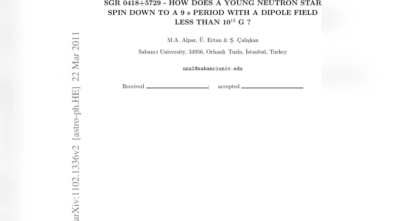 SGR 0418+5729 - How does a Young Neutron Star Spin Down to a 9 s Period   with a Dipole Field less than 10^13 G?