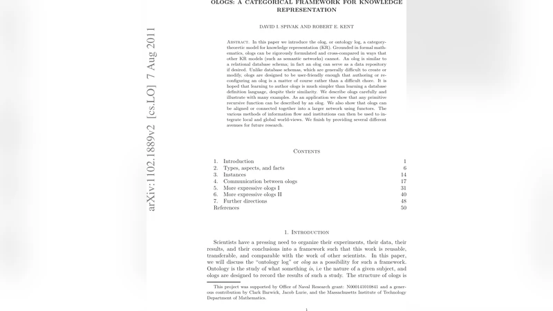 Ologs: a categorical framework for knowledge representation