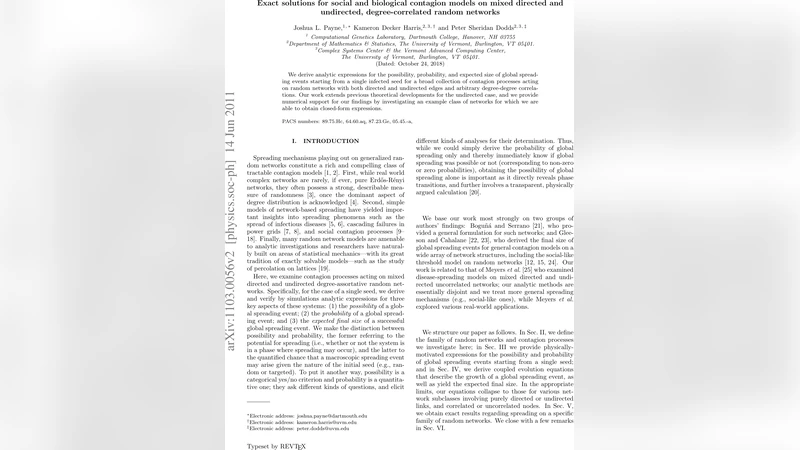 Exact solutions for social and biological contagion models on mixed   directed and undirected, degree-correlated random networks