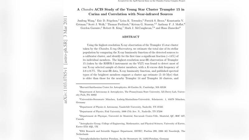A Chandra ACIS Study of the Young Star Cluster Trumpler 15 in Carina and   Correlation with Near-infrared Sources
