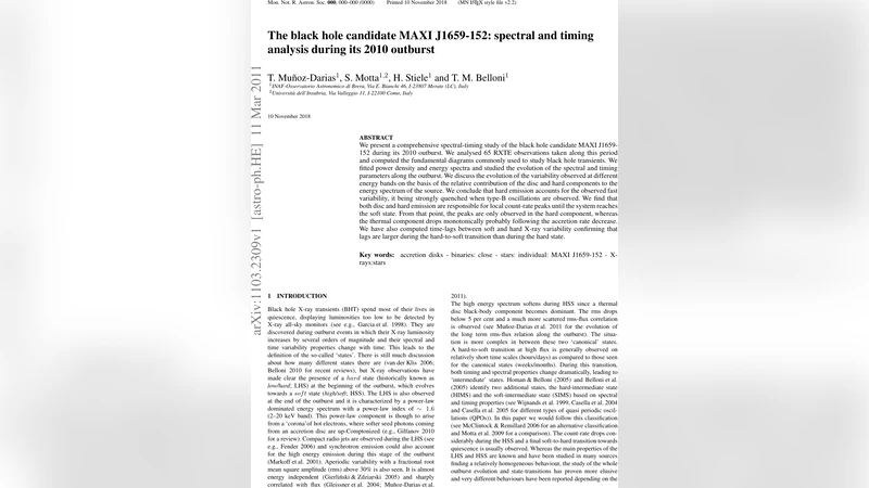 The black hole candidate MAXI J1659-152: spectral and timing analysis   during its 2010 outburst