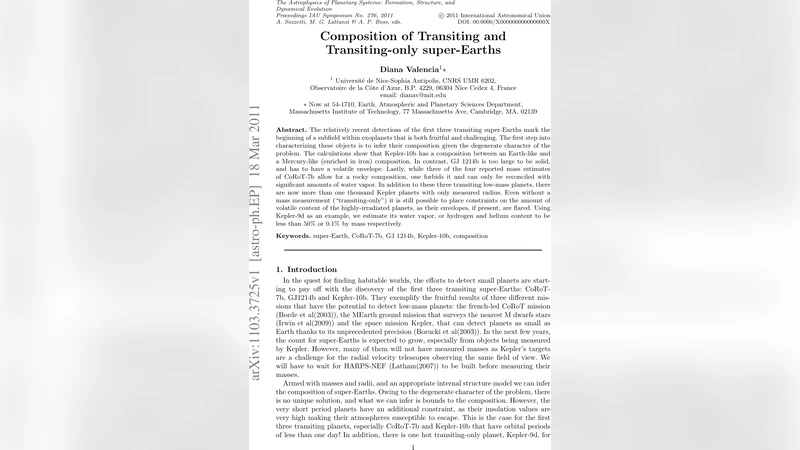 Composition of Transiting and Transiting-only super-Earths