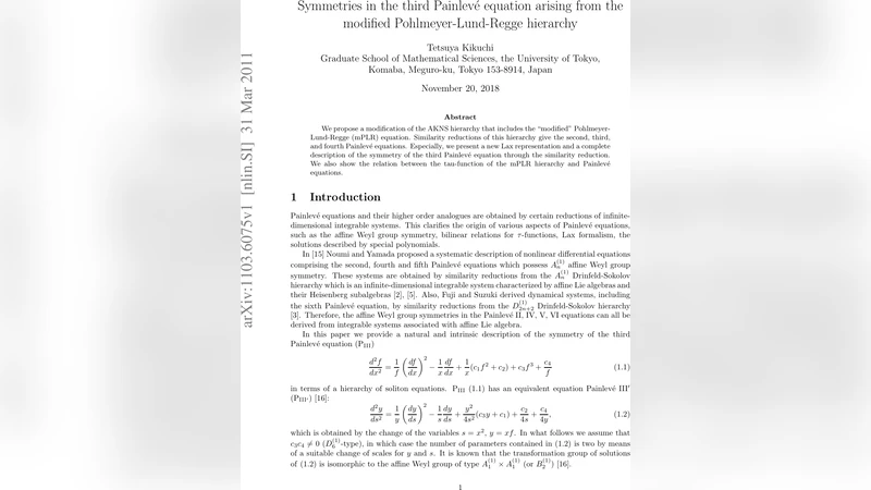 Symmetries in the third Painleve equation arising from the modified   Pohlmeyer-Lund-Regge hierarchy