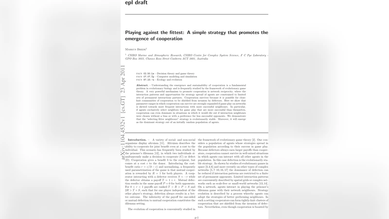 Playing against the fittest: A simple strategy that promotes the   emergence of cooperation