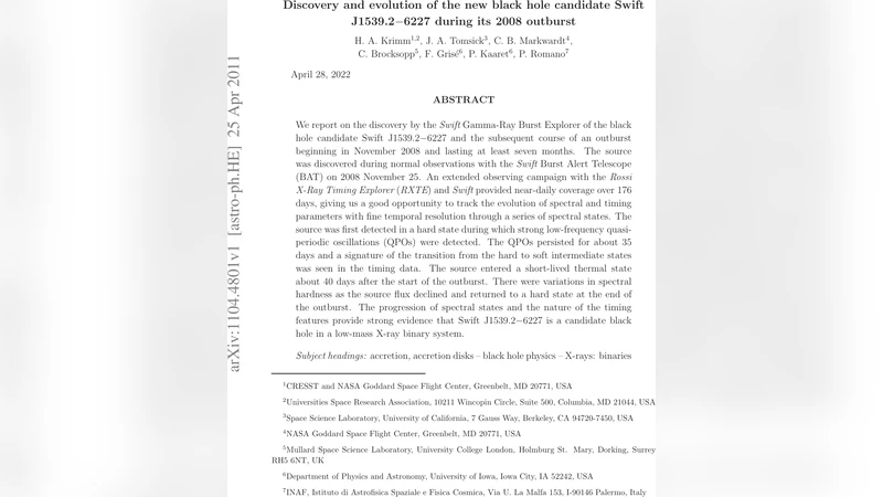 Discovery and evolution of the new black hole candidate Swift   J1539.2-6227 during its 2008 outburst