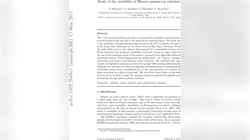 Study of the variability of Blazars gamma-ray emission