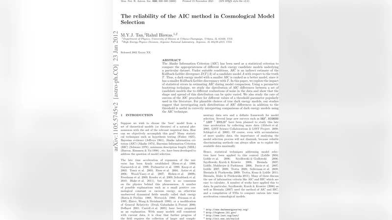 The reliability of the AIC method in Cosmological Model Selection