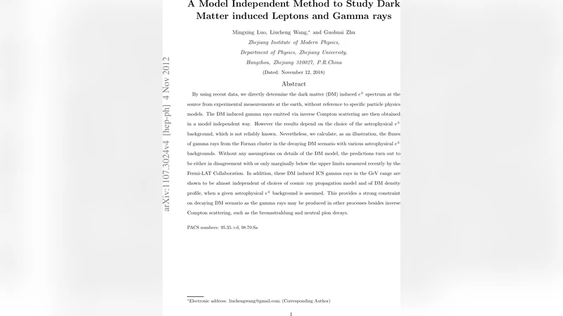 A Model Independent Method to Study Dark Matter induced Leptons and   Gamma rays