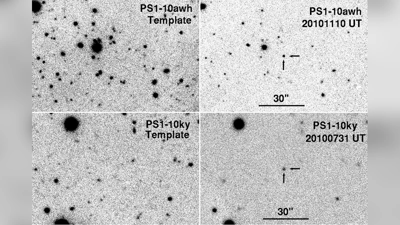 Pan-STARRS1 Discovery of Two Ultra-Luminous Supernovae at z ~ 0.9
