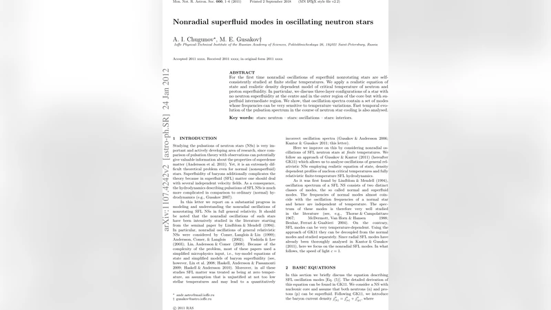 Nonradial superfluid modes in oscillating neutron stars