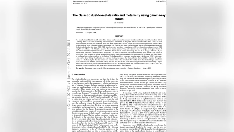 The Galactic dust-to-metals ratio and metallicity using gamma-ray bursts