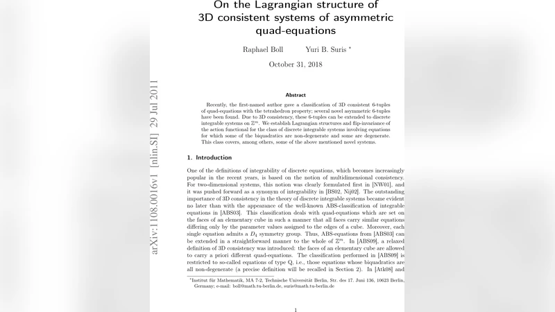 On the Lagrangian structure of 3D consistent systems of asymmetric   quad-equations