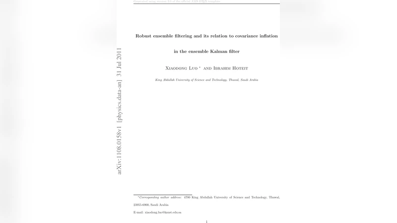 Robust ensemble filtering and its relation to covariance inflation in   the ensemble Kalman filter