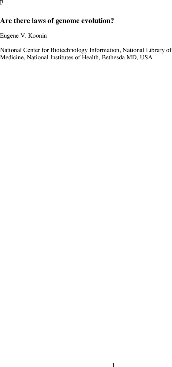 Are there laws of genome evolution?