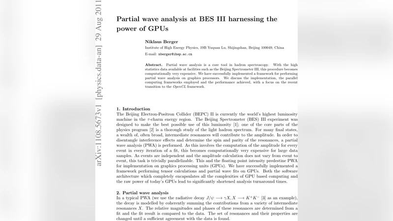 Partial wave analysis at BES III harnessing the power of GPUs