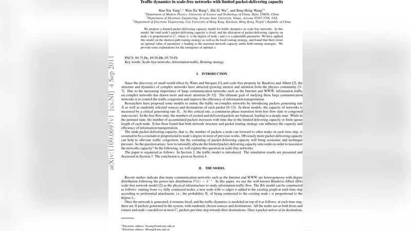 Traffic dynamics in scale-free networks with limited packet-delivering   capacity