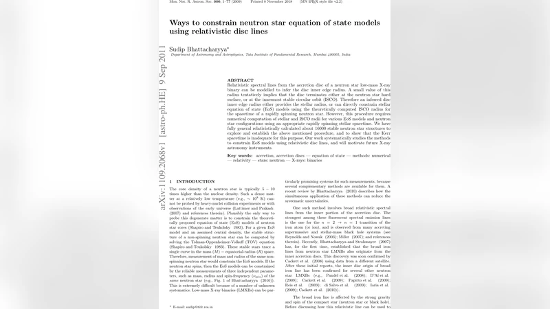 Ways to constrain neutron star equation of state models using   relativistic disc lines
