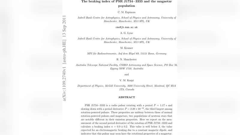 The braking index of PSR J1734-3333 and the magnetar population