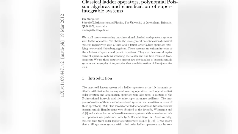 Classical ladder operators, polynomial Poisson algebras and   classification of superintegrable systems