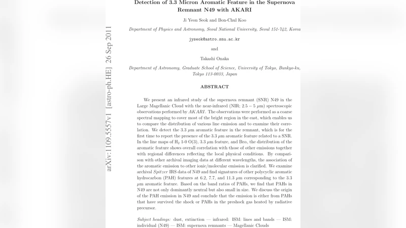 Detection of 3.3 Micron Aromatic Feature in the Supernova Remnant N49   with AKARI