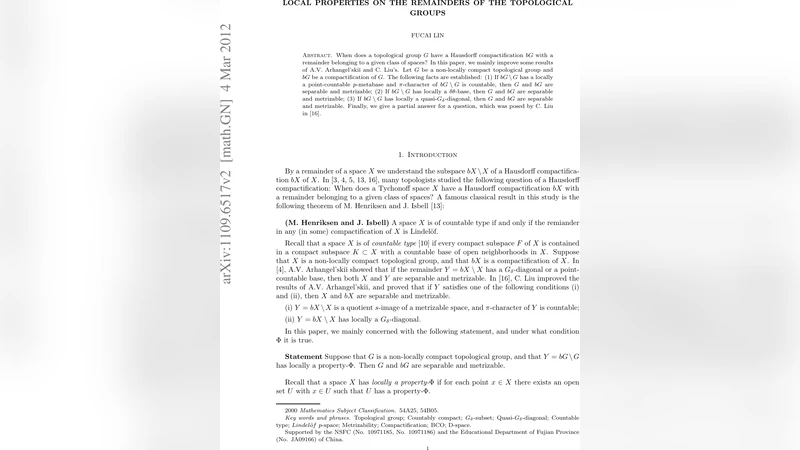 Local properties on the remainders of the topological groups