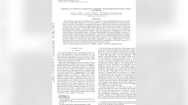 Phurbas: An Adaptive, Lagrangian, Meshless, Magnetohydrodynamics Code.   I. Algorithm