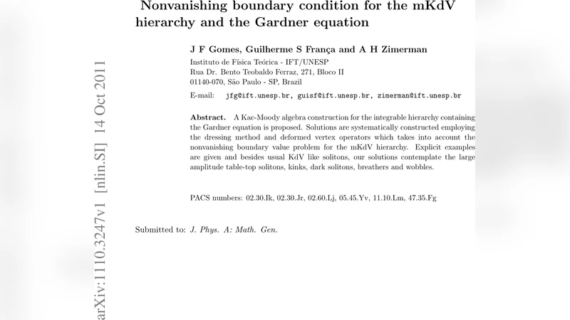 Nonvanishing boundary condition for the mKdV hierarchy and the Gardner   equation
