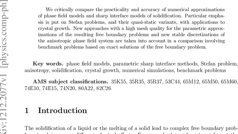 Phase Field Models versus Parametric Front Tracking Methods: Are they   accurate and computationally efficient?