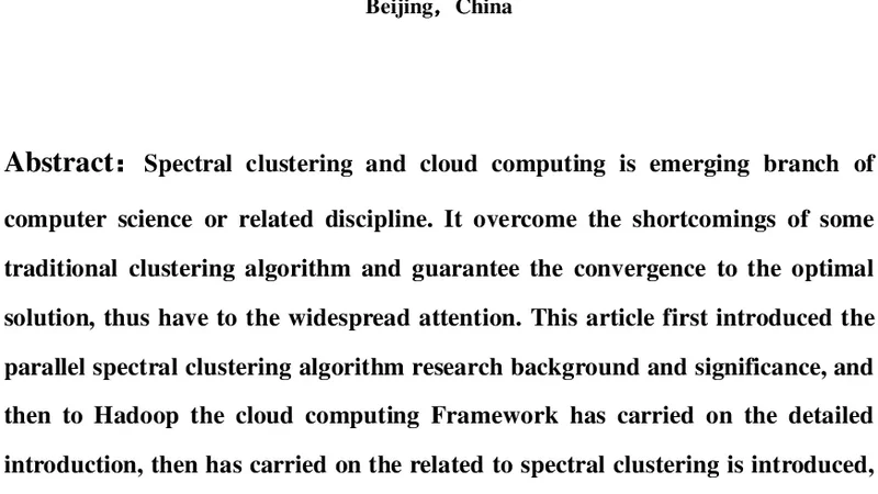 Parallel Spectral Clustering Algorithm Based on Hadoop