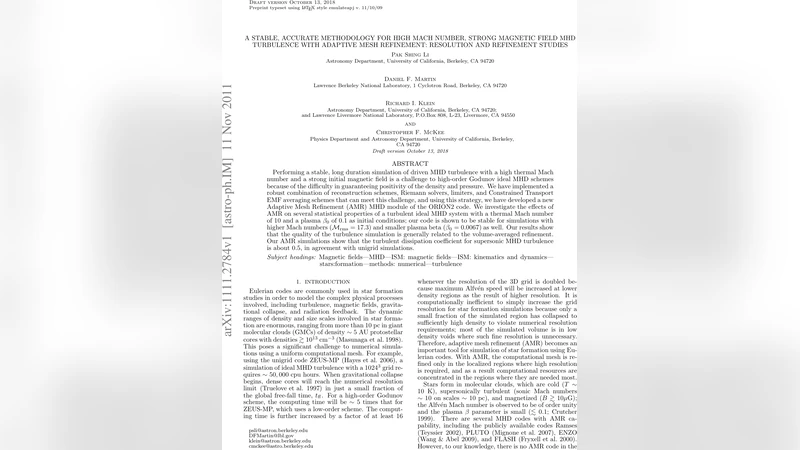 A Stable, Accurate Methodology for High Mach Number, Strong Magnetic   Field MHD Turbulence with Adaptive Mesh Refinement: Resolution and Refinement   Studies