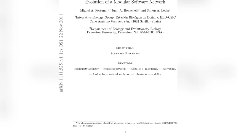 Evolution of a Modular Software Network