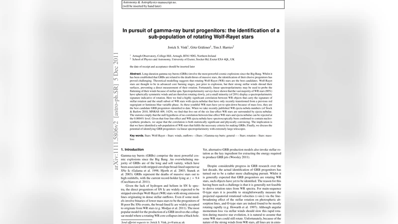 In pursuit of gamma-ray burst progenitors: the identification of a   sub-population of rotating Wolf-Rayet stars