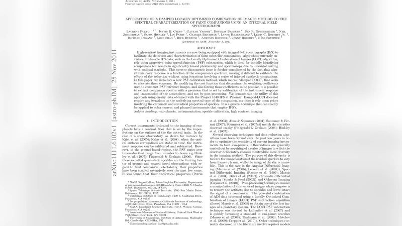 Application of a damped Locally Optimized Combination of Images method   to the spectral characterization of faint companions using an Integral Field   Spectrograph