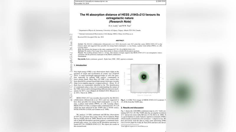 The HI absorption distance of HESS J1943+213 favours its extragalactic   nature