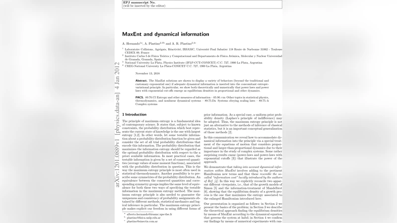 MaxEnt and dynamical information