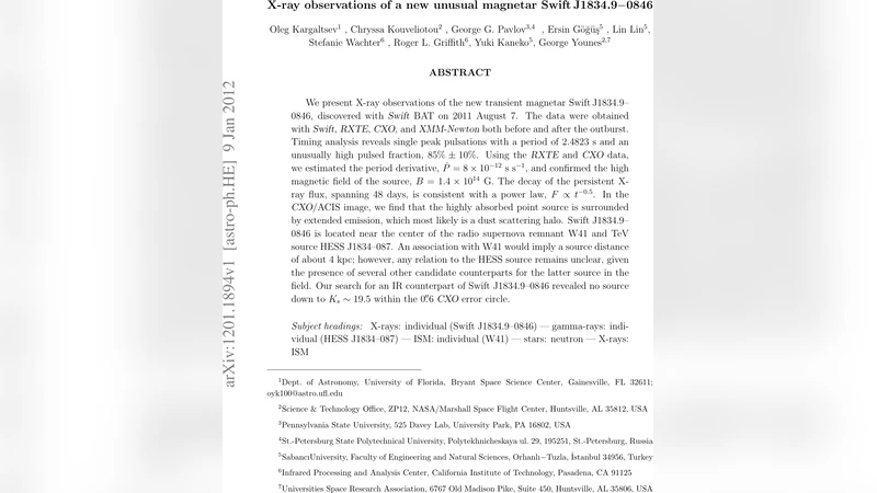 X-ray Observations of a New Unusual Magnetar Swift J1834.9-0846