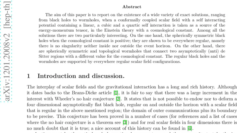 Asymptotically (anti) de Sitter Black Holes and Wormholes with a Self   Interacting Scalar Field in Four Dimensions