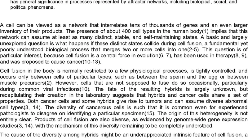 The Problem of Colliding Networks and its Relation to Cancer