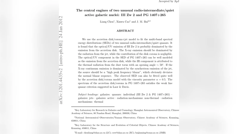 The central engines of two unusual radio-intermediate/quiet active   galactic nuclei: III Zw 2 and PG 1407+265