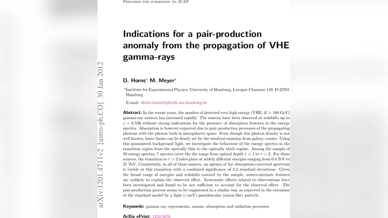 Indications for a pair-production anomaly from the propagation of VHE   gamma-rays