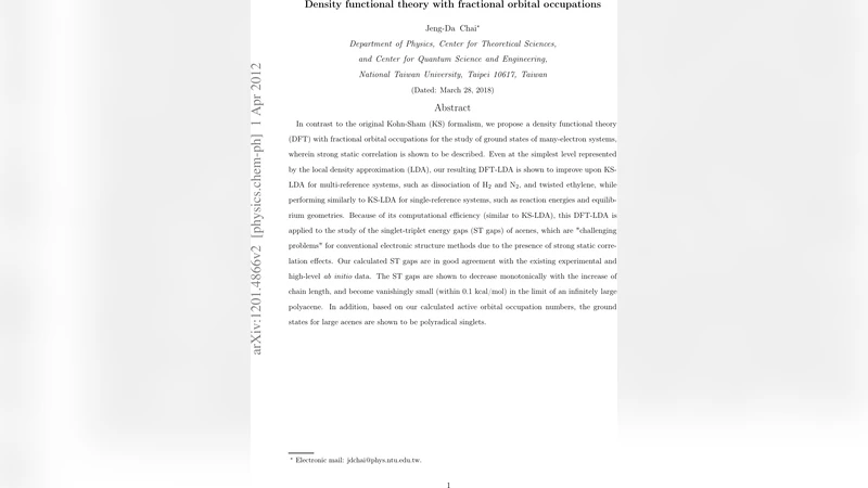 Density functional theory with fractional orbital occupations