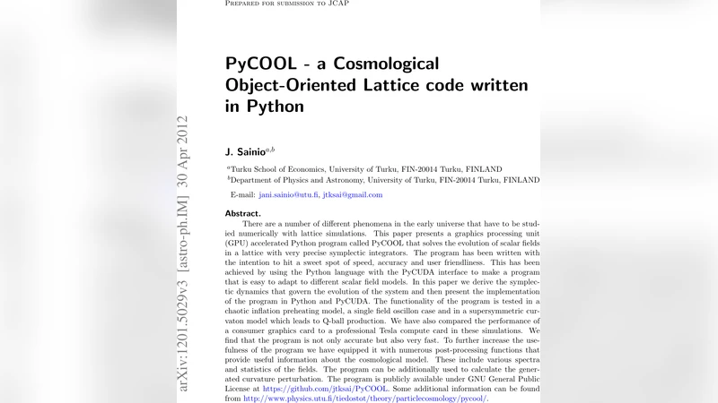PyCOOL - a Cosmological Object-Oriented Lattice code written in Python